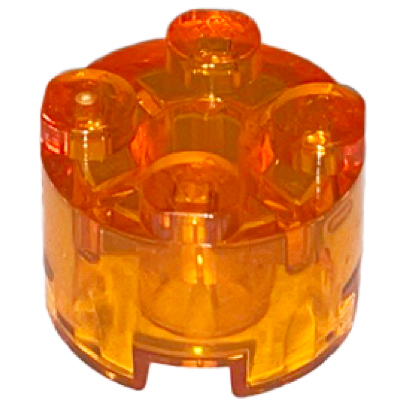 Steen, Rond 2x2 Trans Orange